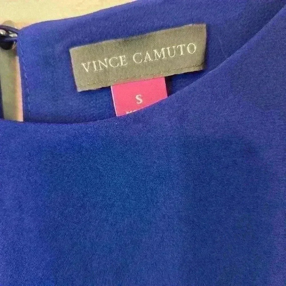 Vince Camuto Sleeveless Flowy Top Blouse in Cobalt Blue Size S Officecore - Picture 2 of 8